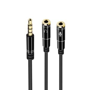 ADAP AUDIO EWENT 1X3.5MM M PARA 2X3.5MM F