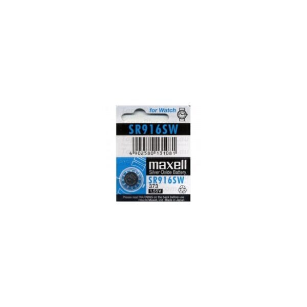 PILHA RELOGIO MAXELL SILVER OXIDE SR916SW 1UN 1.55V (1/5)