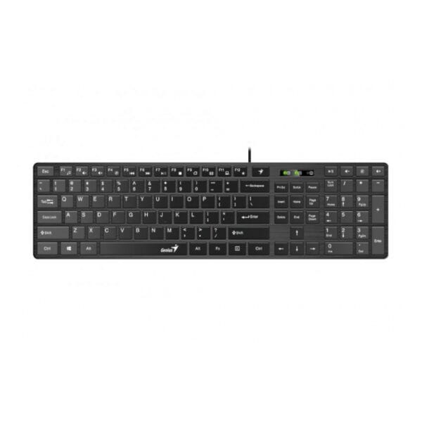 TECLADO GENIUS SLIMSTAR 126 C/FIO PRETO