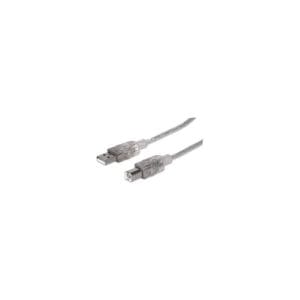CABO USB-A 5MT (M) PARA USB-B (M) PRATA MANHATTAN