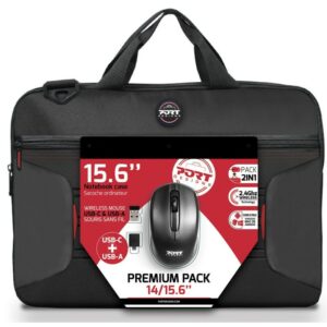 BOLSA + MOUSE PORT DESIGN 14/15,6' PRETO