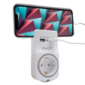 CARREGADOR EWENT 2.4A 4 EM 1 BRANCO S/CABO