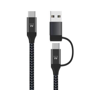 CABO DE CARREGAMENTO EWENT 60W USB-C 2 EM 1