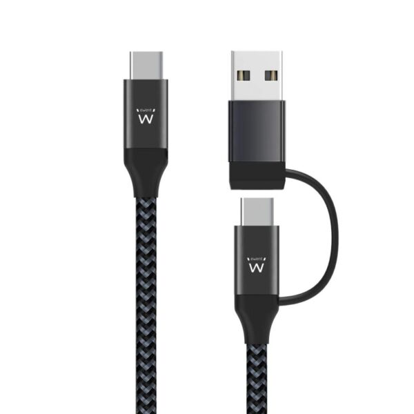 CABO DE CARREGAMENTO EWENT 60W USB-C 2 EM 1