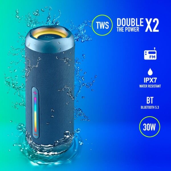 COLUNA NGS PORTÁTIL ROLLERFURIA2 30W AZUL