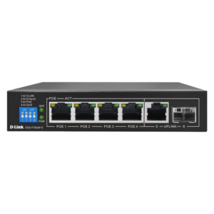 SWITCH 6 DLINK 10/100/1000 S/GESTÃO LONG RANGE 250M 4X POE 60W