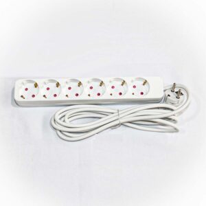BLOCO TOM.SEXT. 3 MT C/ PROTEC CRIANÇAS, 16A-250V BRANCA