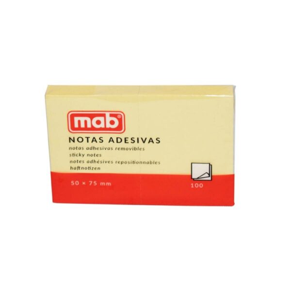 .ME POST-IT 50X75  MAB 100 FLS  AMARELO (1/12)