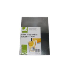 .ME CAPA DE ENCADERNACAO Q-CONNECT PVC DIN A4 INCOLOR 150 MICRONS (PK 100)