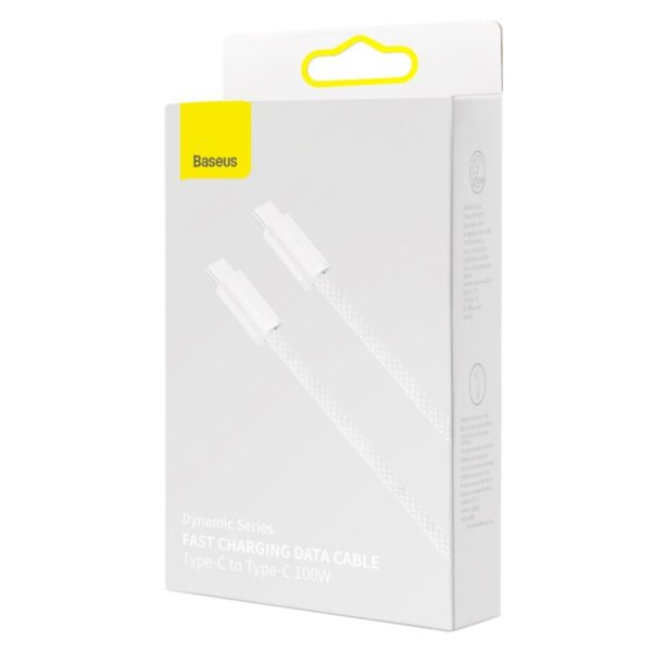 CABO USB-C (M) P/ USB-C (M) 1M 100W BASEUS BRANCO