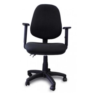 CADEIRA FABRIC HIGH 2NIVEIS C/BRAÇO BK