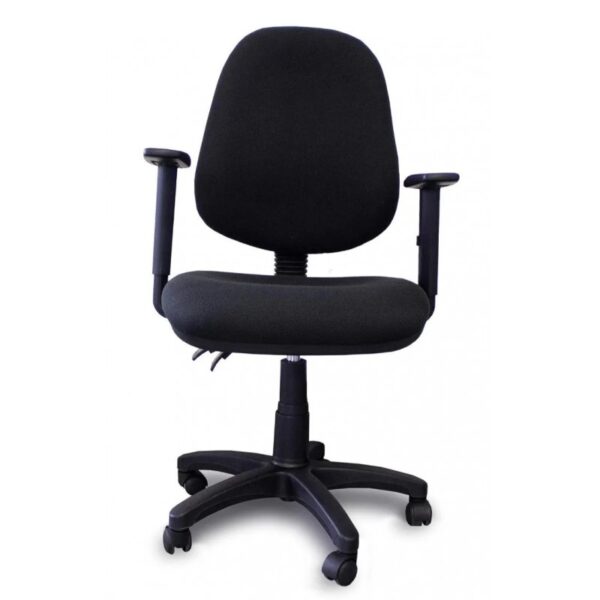 CADEIRA FABRIC HIGH 2NIVEIS C/BRAÇO BK