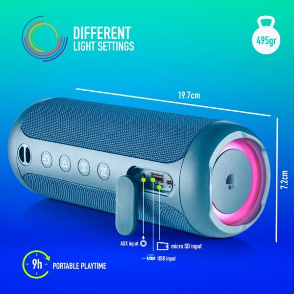 COLUNA NGS PORTÁTIL ROLLERFURIA2 30W AZUL C/BATERIA - Image 2
