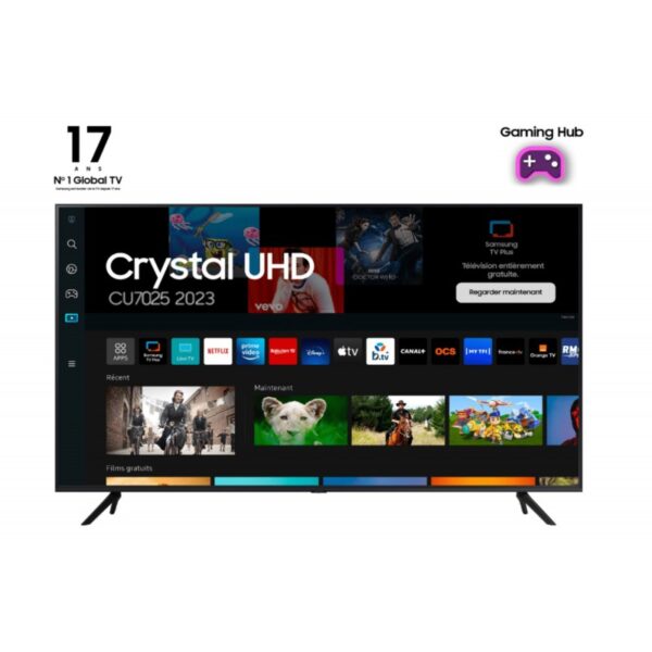 TV 43' LED SAMSUNG CU7025 4K HDR10+ HYBRID SMART TV (TIZEN)